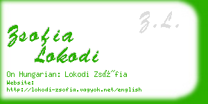 zsofia lokodi business card